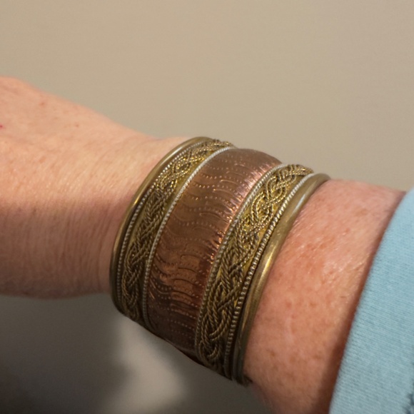 Brass Cuff Bracelet - India - Picture 3 of 3